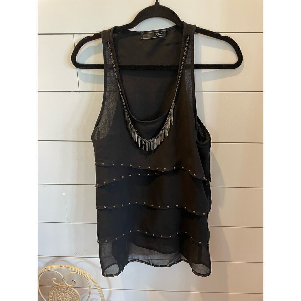 Wish Boutique Ornate Tiered Tank with Necklace,Small